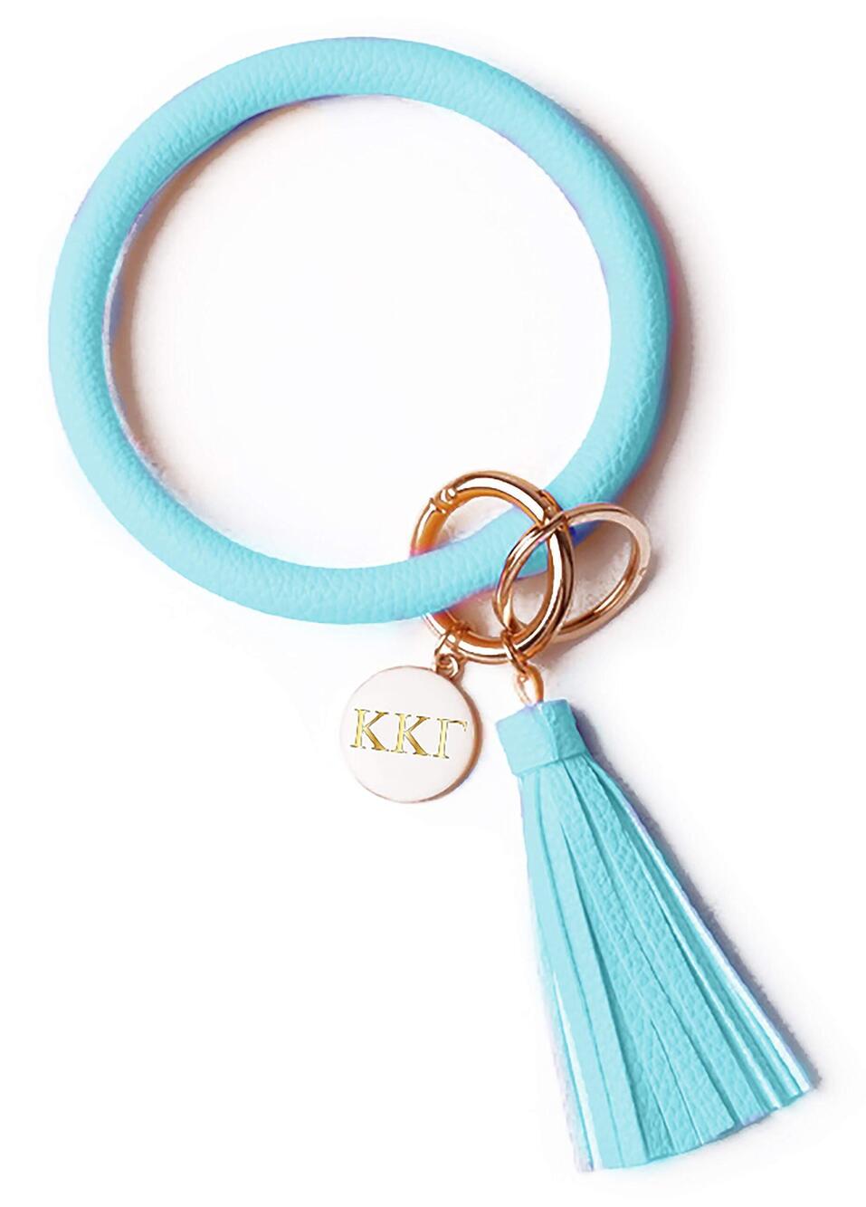 3957 KKG Bangle Keychain - Kappa Kappa Gamma Blue Ring Keychain